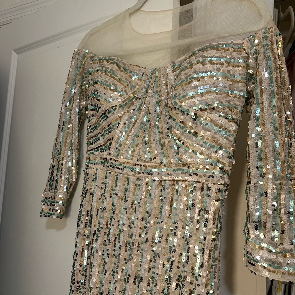 Sequin Off-Shoulder Dress